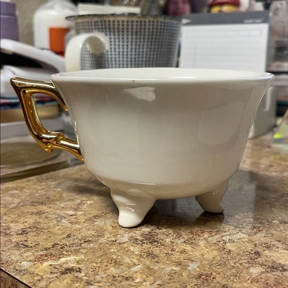 Creative Co-Op Boozy Stoneware Footed Tea Cup
